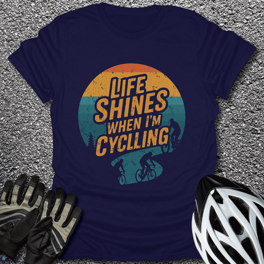 Life Shines T-Shirt in Navy / S from CycleTees
