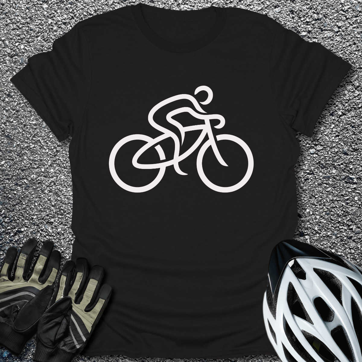 Line Rider T-Shirt in Black / S from CycleTees