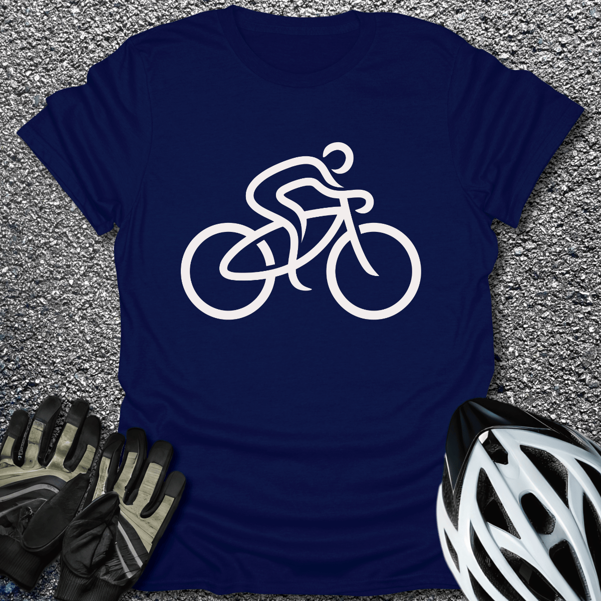 Line Rider T-Shirt in Navy / S from CycleTees