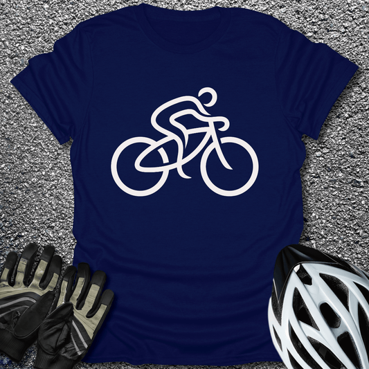 Line Rider T-Shirt in Navy / S from CycleTees