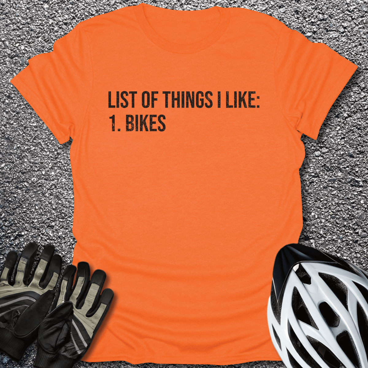 List of Things T-Shirt in Orange / S from CycleTees