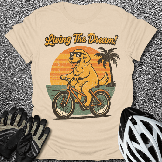 Living the Dream T-Shirt in Sand / S from CycleTees