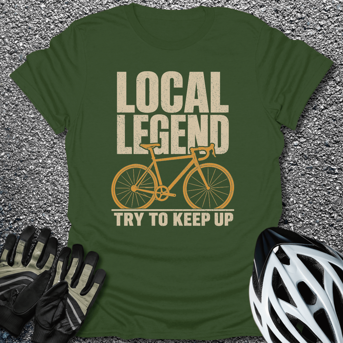 Local Legend T-Shirt in Military Green / S from CycleTees