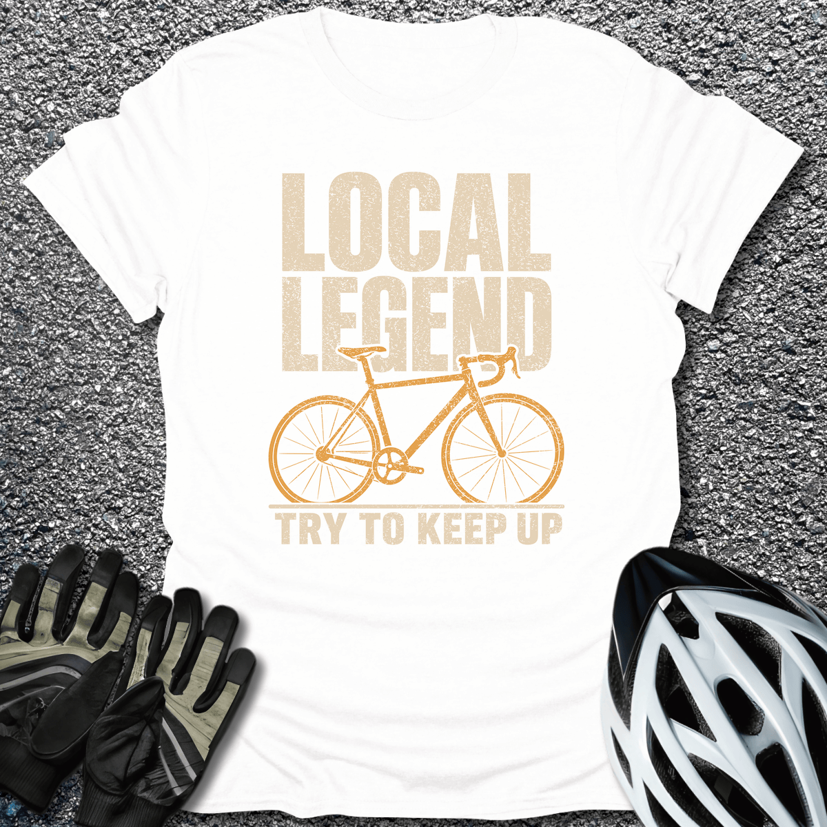 Local Legend T-Shirt in White / S from CycleTees