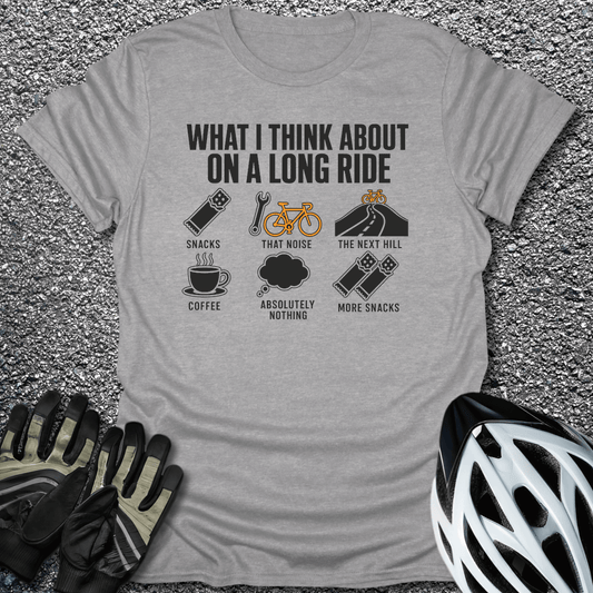 Long Ride Brain T-Shirt in Sport Grey / S from CycleTees