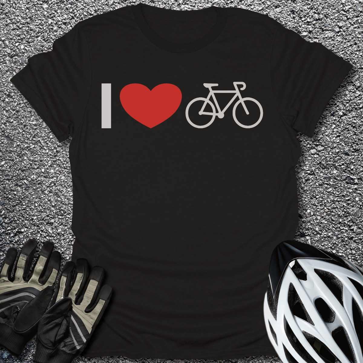 Love to Bike T-Shirt in Black / S from CycleTees