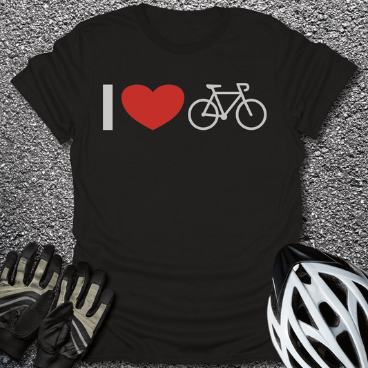 Love to Bike T-Shirt in Black / S from CycleTees