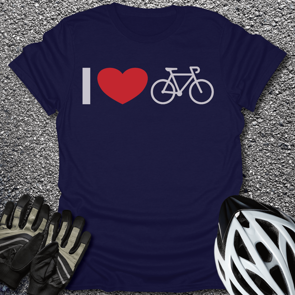 Love to Bike T-Shirt in Navy / S from CycleTees