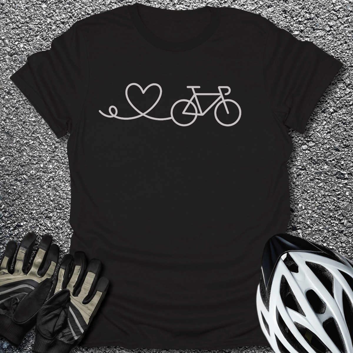 Love to Ride T-Shirt in Black / S from CycleTees