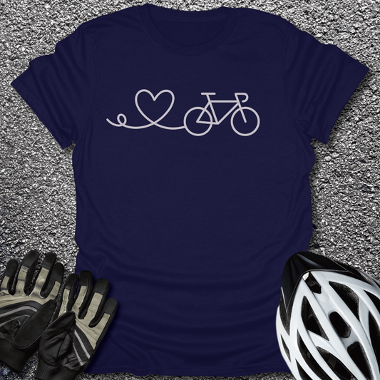 Love to Ride T-Shirt in Navy / S from CycleTees