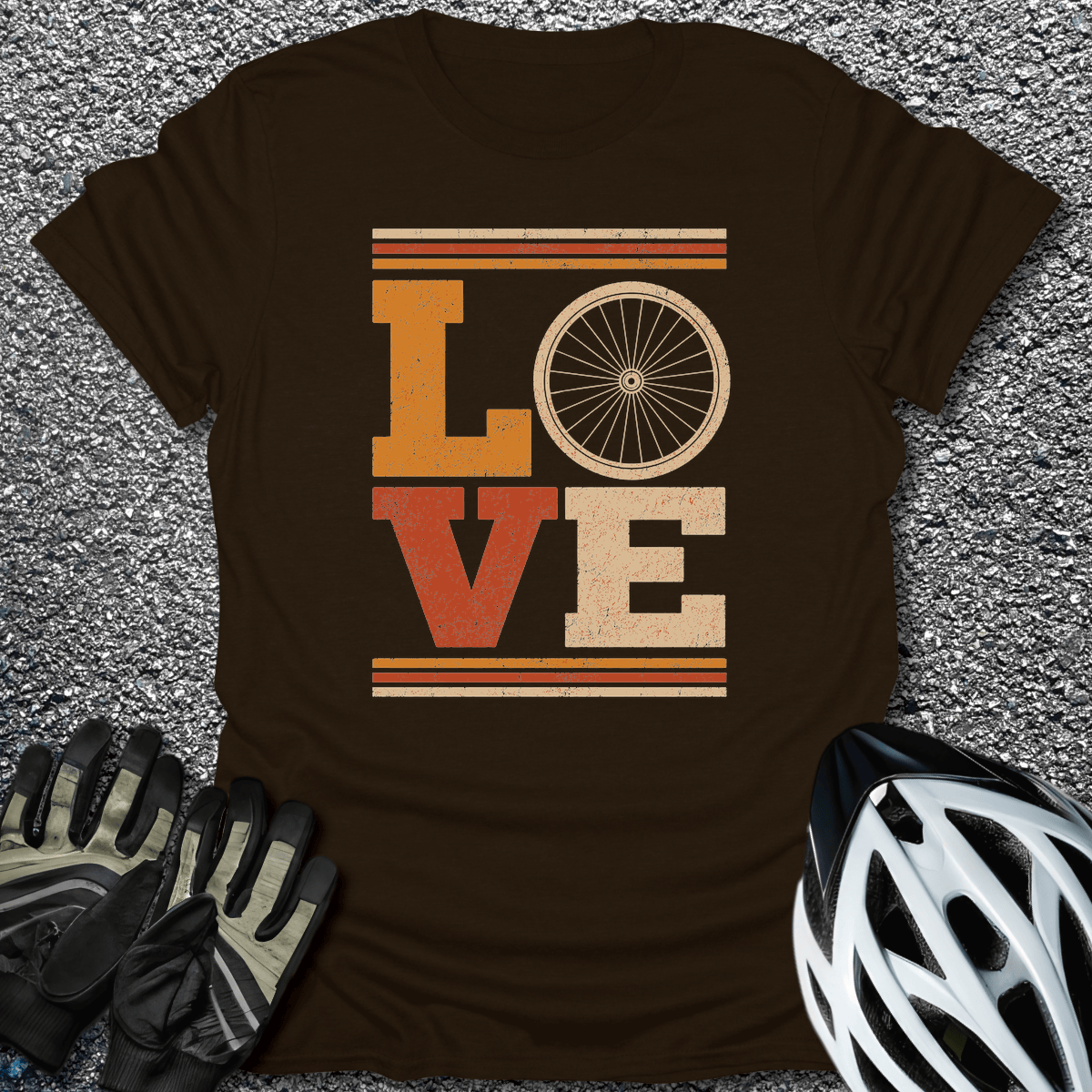 Love Wheel T-Shirt in Dark Chocolate / S from CycleTees