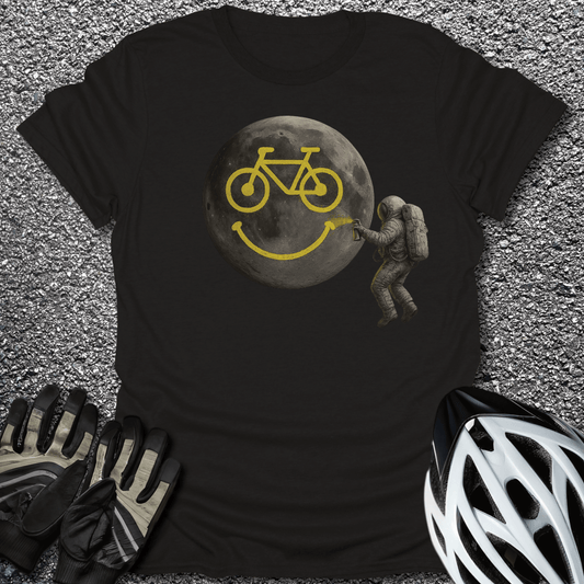 Lunar Smile T-Shirt in Black / S from CycleTees