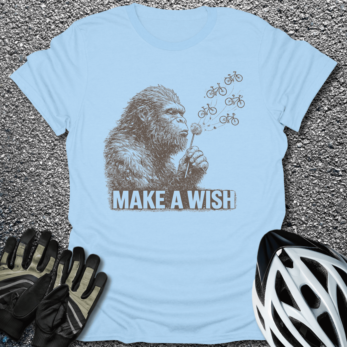 Make a Wish T-Shirt in Light Blue / S from CycleTees