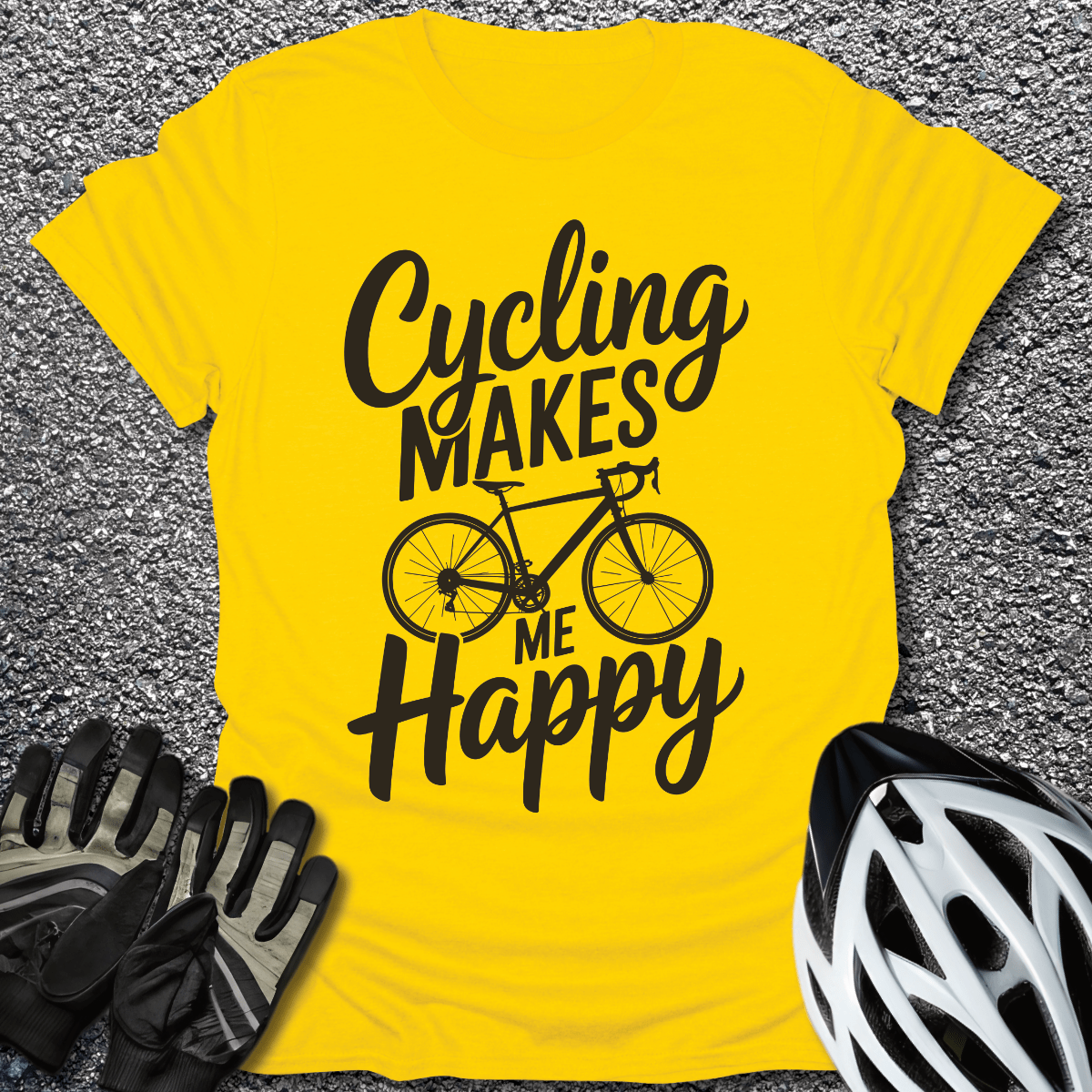 Makes me Happy T-Shirt in Daisy / S from CycleTees