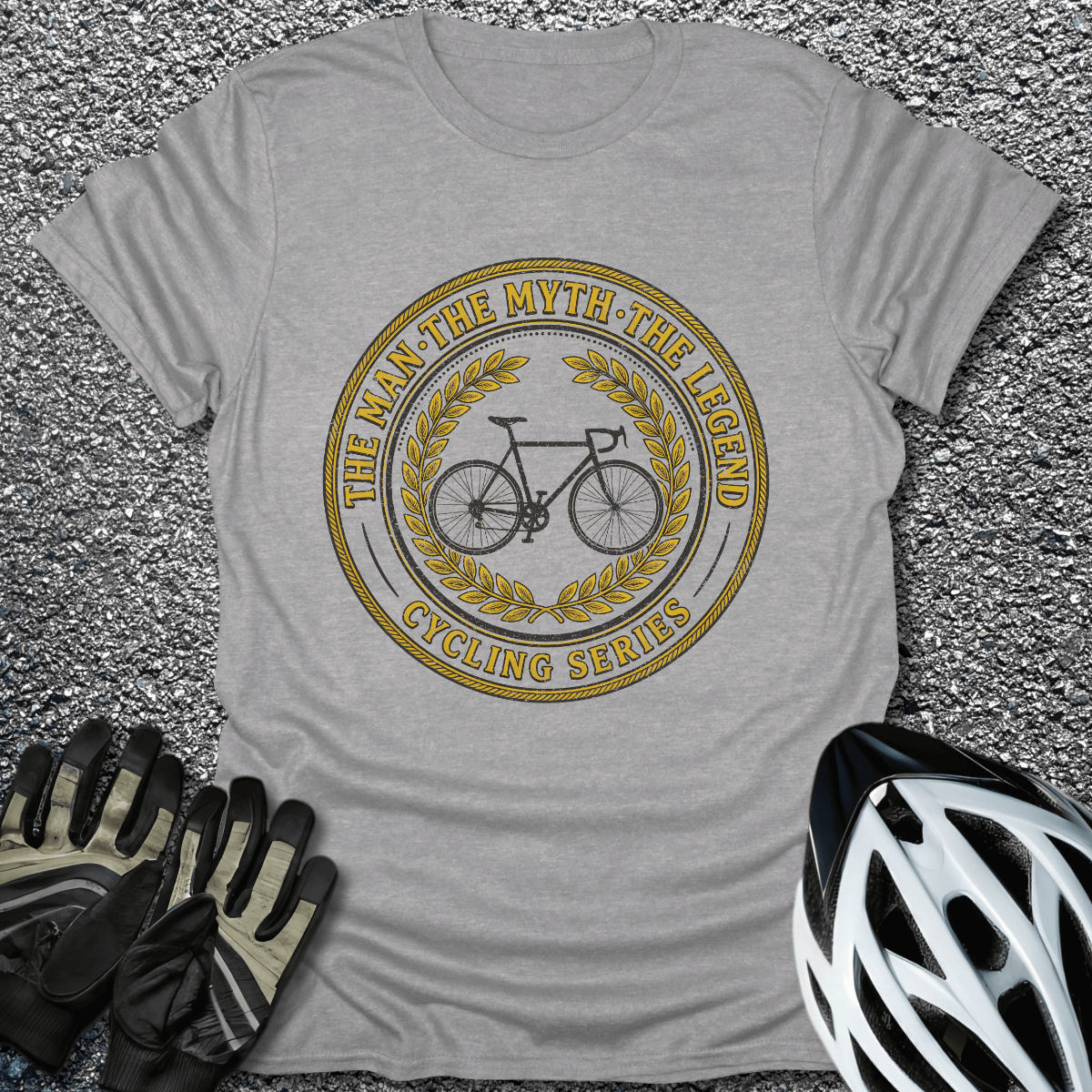 Man Myth Legend T-Shirt in Sport Grey / S from CycleTees