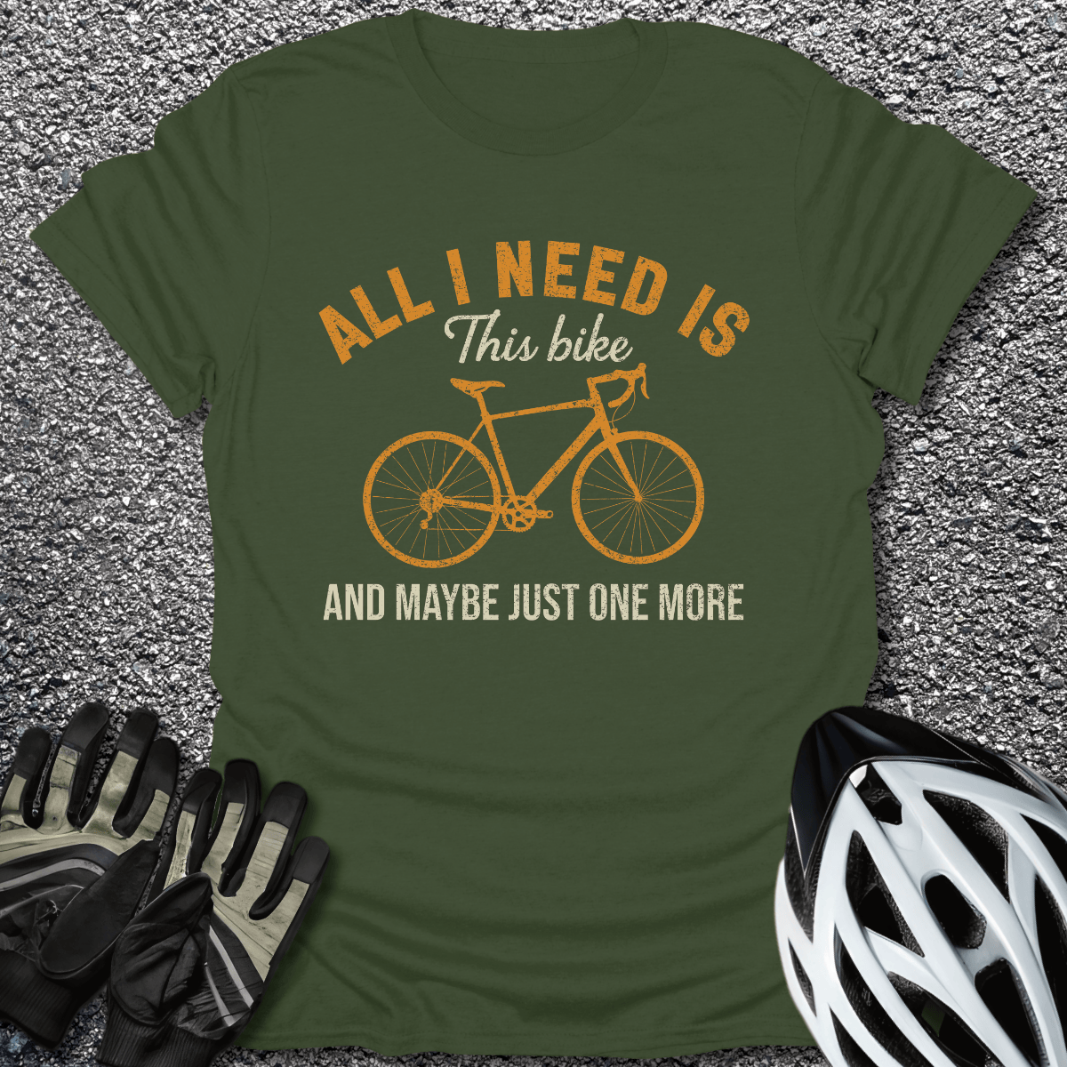 Maybe Just One T-Shirt in Military Green / S from CycleTees