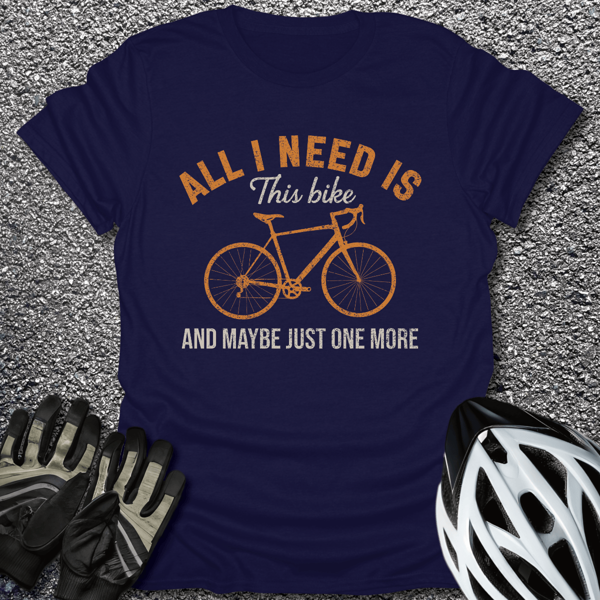 Maybe Just One T-Shirt in Navy / S from CycleTees