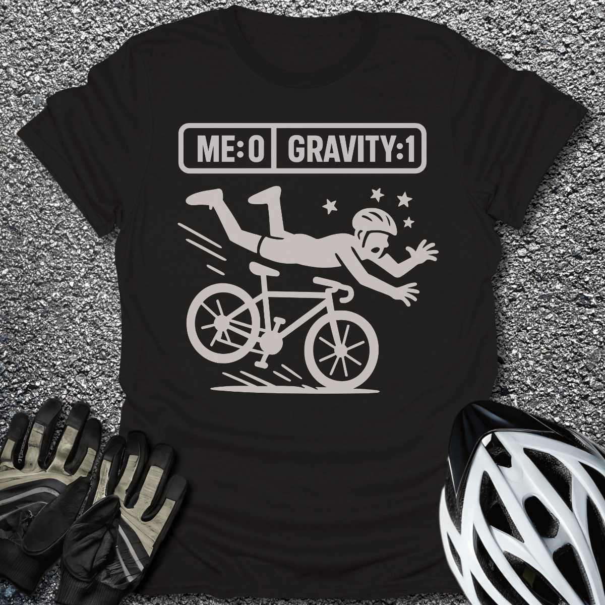 Me 0 Gravity 1 T-Shirt in Black / S from CycleTees