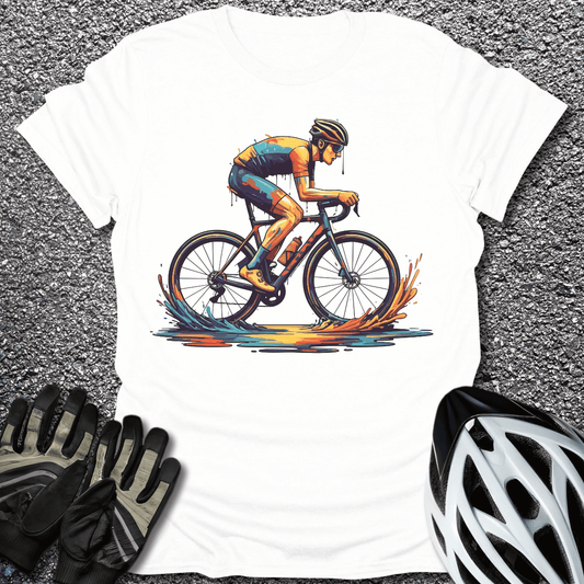 Melting RIder T-Shirt in White / S from CycleTees