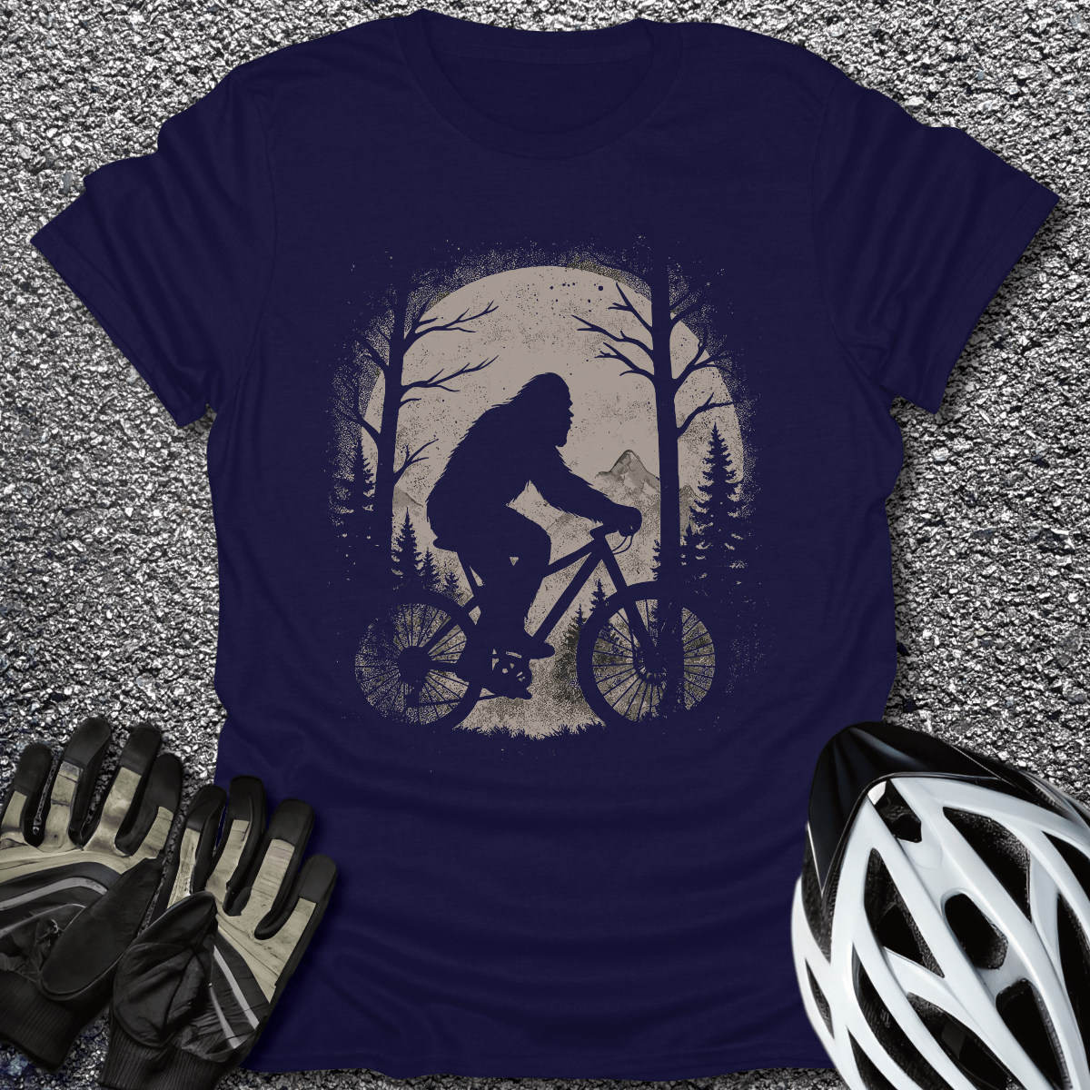 Midnight Bigfoot T-Shirt in Navy / S from CycleTees
