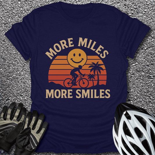 Miles & Smiles T-Shirt in Navy / S from CycleTees