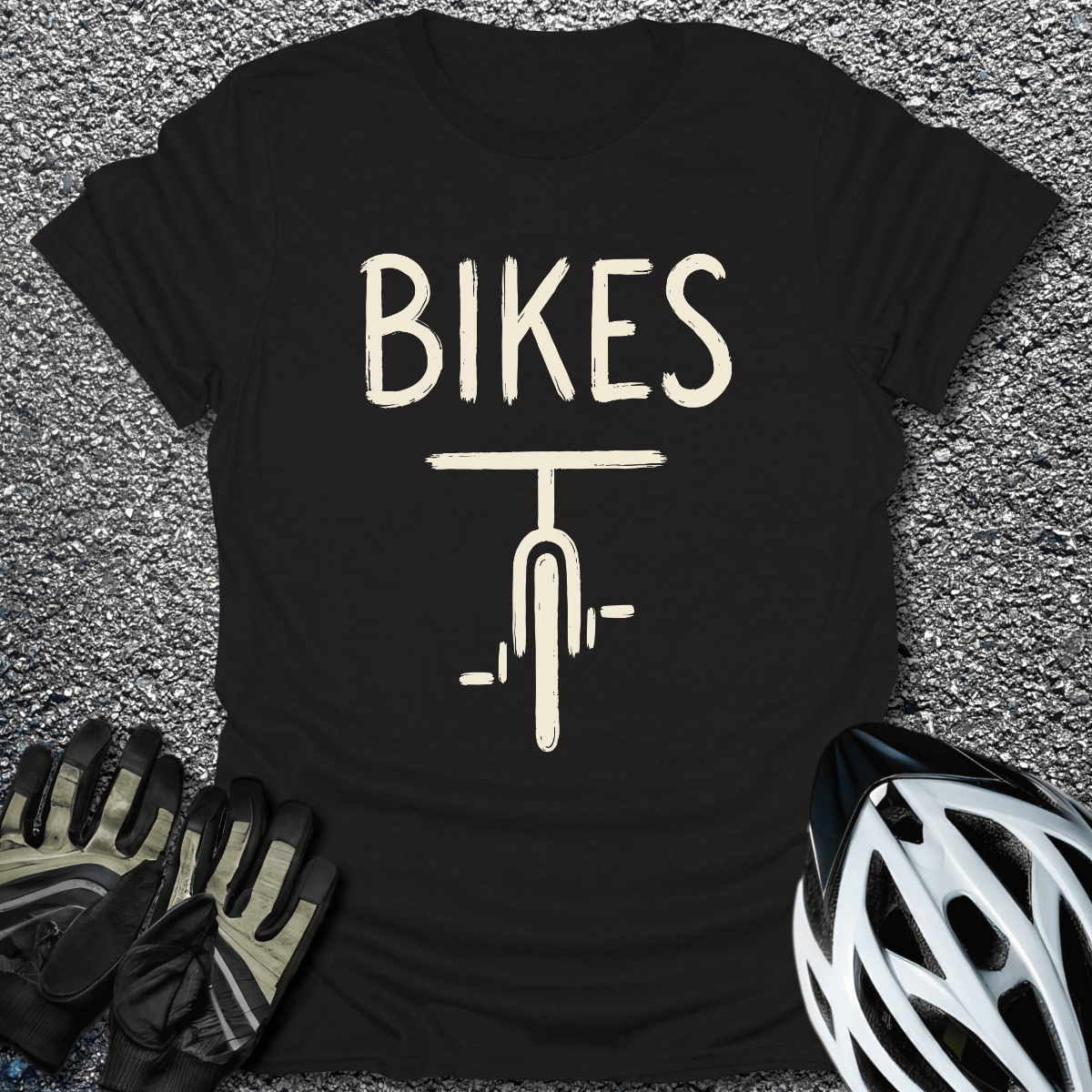 Minimal Bikes T-Shirt in Black / S from CycleTees