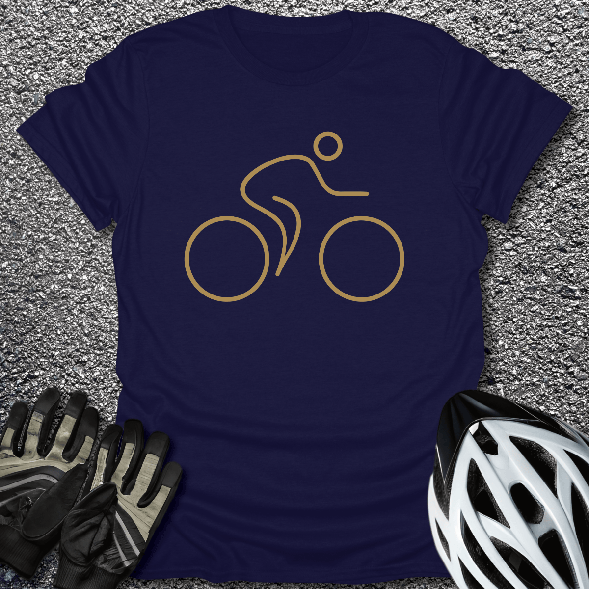 Minimalist Cyclist T-Shirt in Navy / S from CycleTees