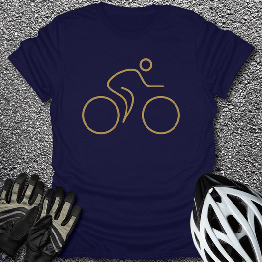 Minimalist Cyclist T-Shirt in Navy / S from CycleTees