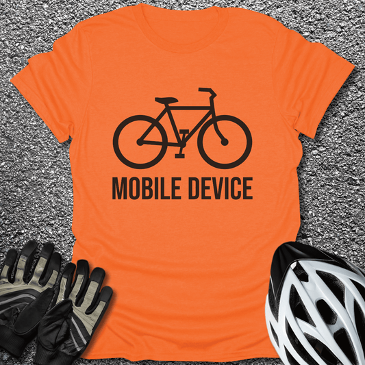 Mobile Device T-Shirt in Orange / S from CycleTees
