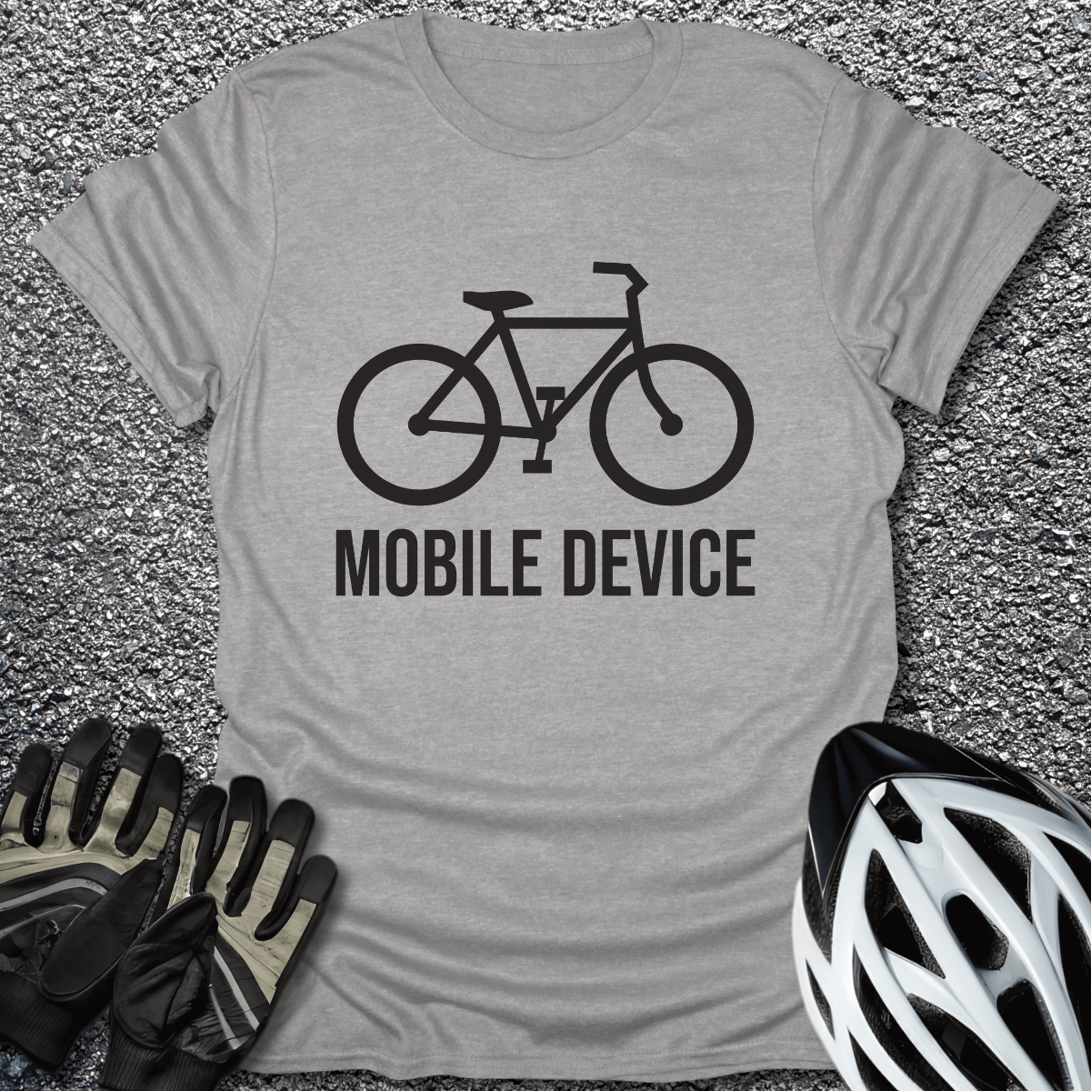 Mobile Device T-Shirt in Sport Grey / S from CycleTees