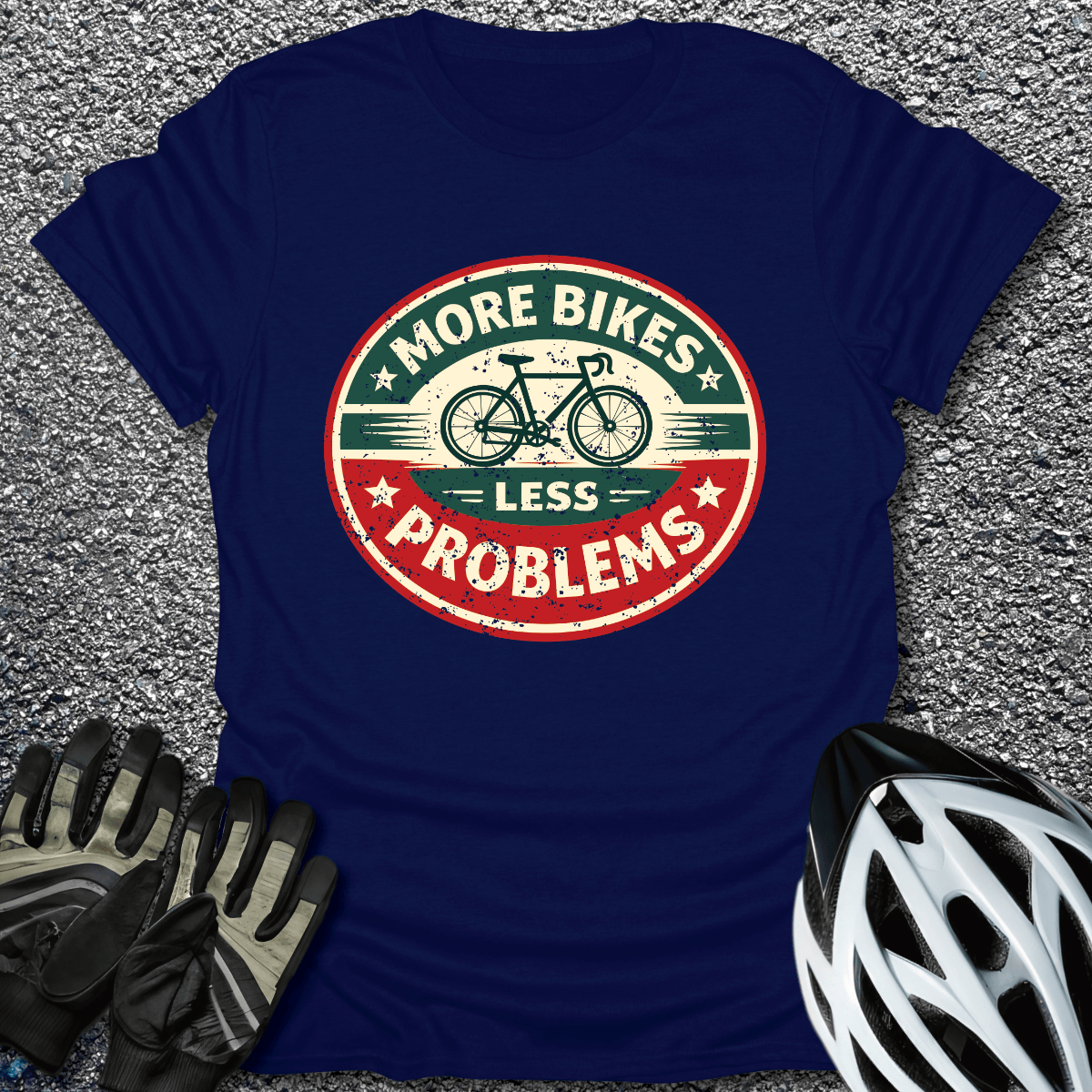 More Bikes T-Shirt in Navy / S from CycleTees
