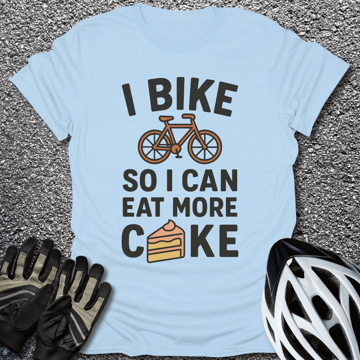 More Cake T-Shirt in Light Blue / S from CycleTees
