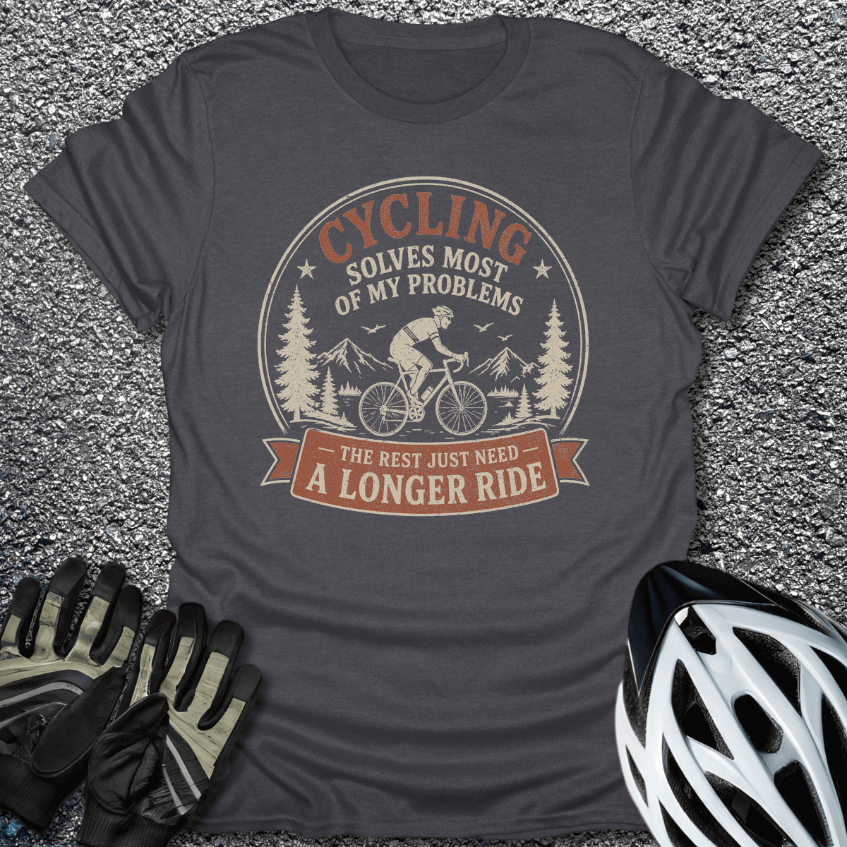 Most of My Problems T-Shirt in Dark Heather / S from CycleTees