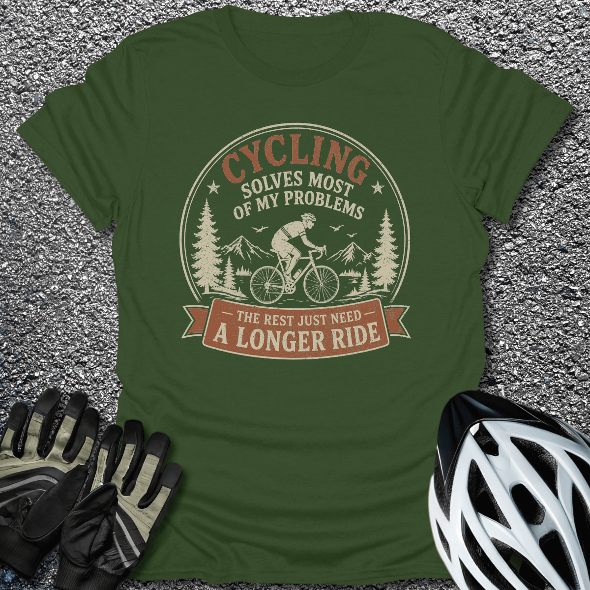 Most of My Problems T-Shirt in Military Green / S from CycleTees