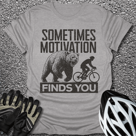 Motivation Finds You T-Shirt in Sport Grey / S from CycleTees