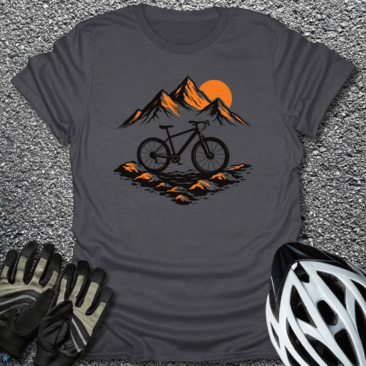 Mountain Calling T-Shirt in Dark Heather / S from CycleTees