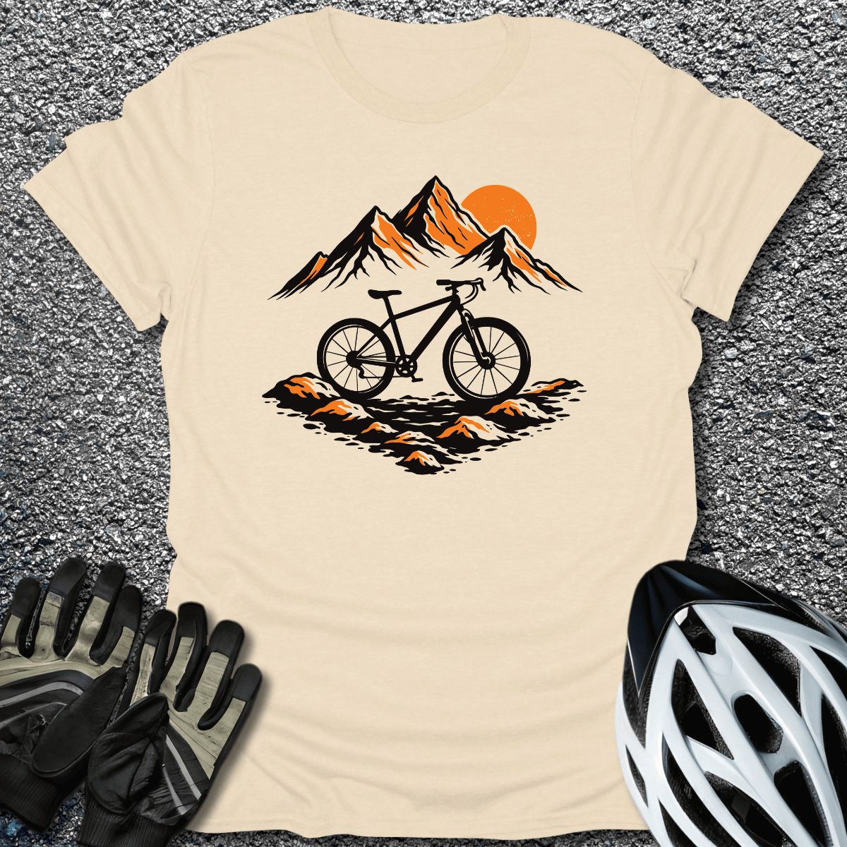 Mountain Calling T-Shirt in Natural / S from CycleTees