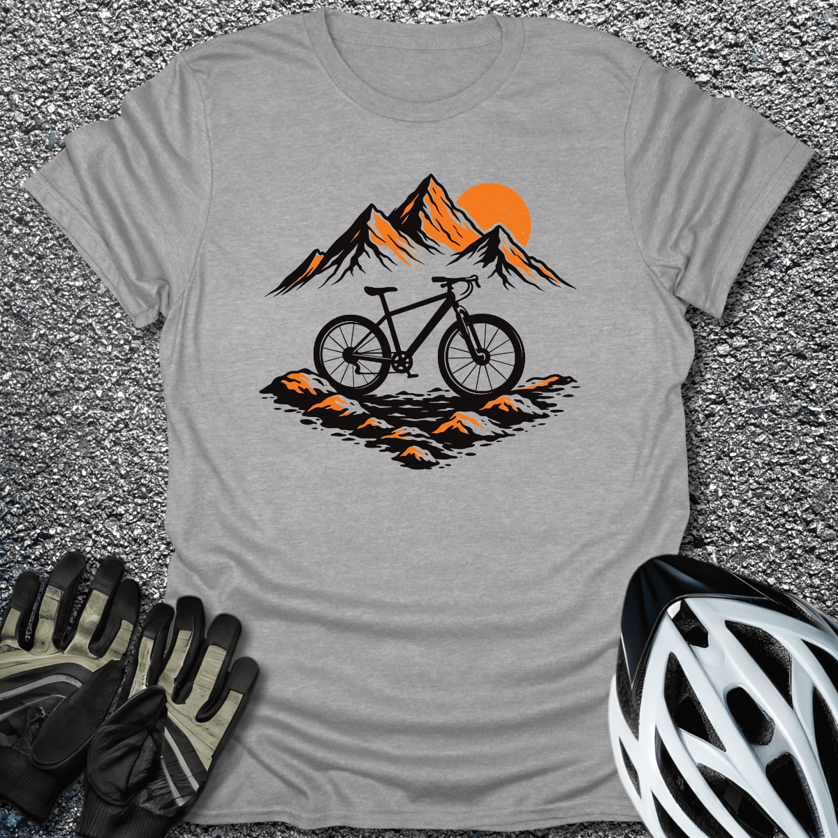 Mountain Calling T-Shirt in Sport Grey / S from CycleTees