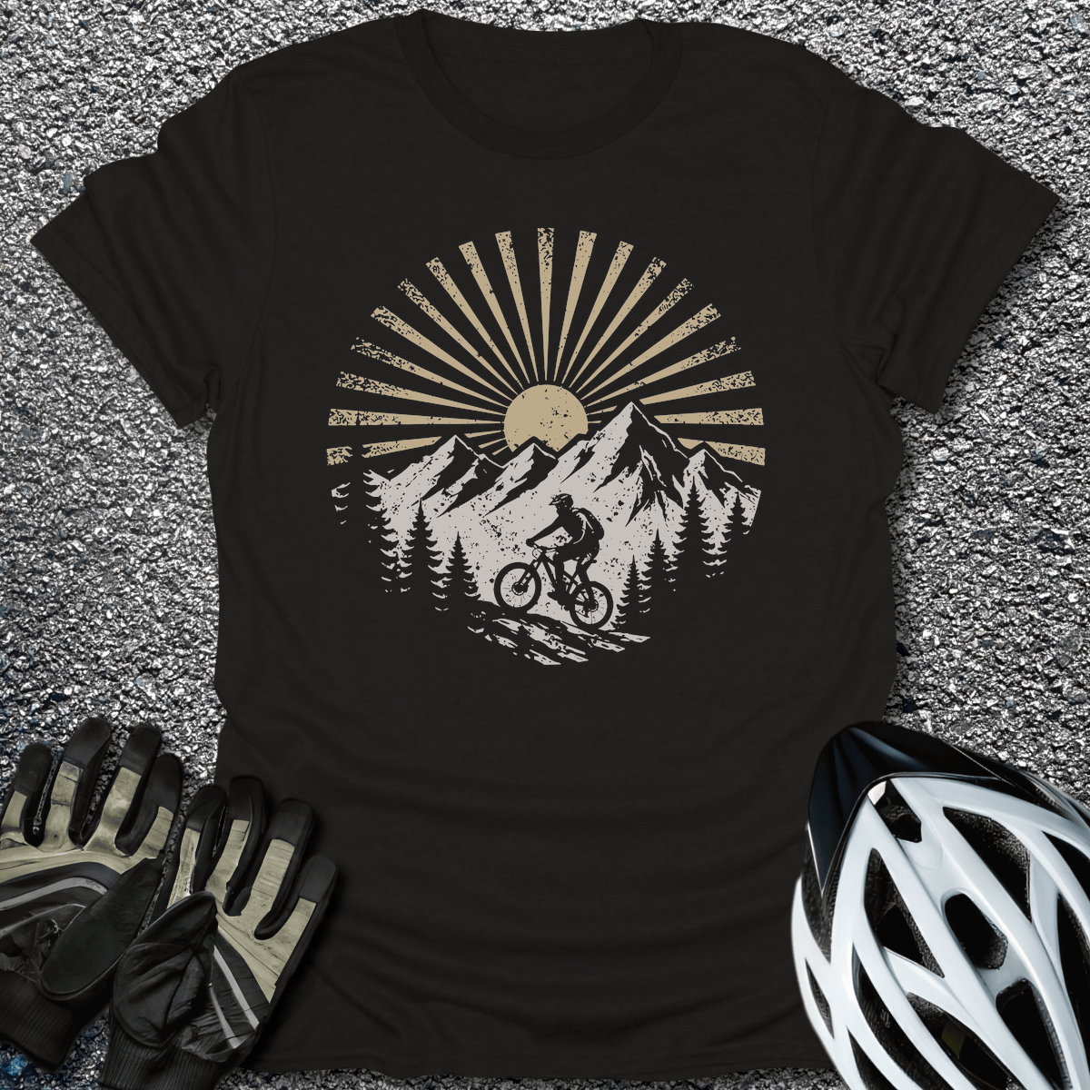 Mountain Days T-Shirt in Black / S from CycleTees