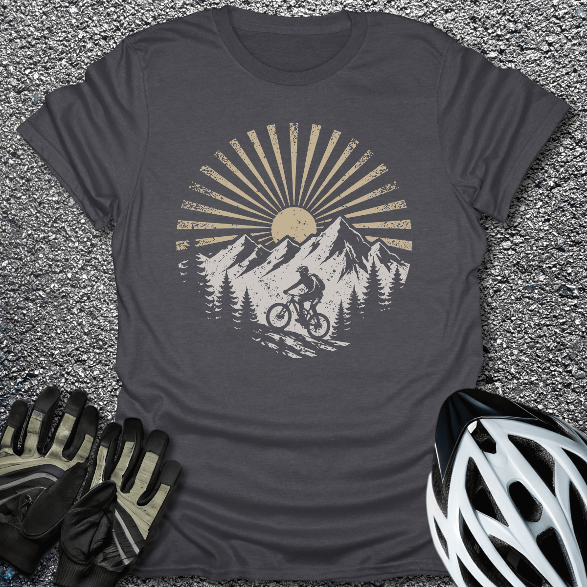 Mountain Days T-Shirt in Dark Heather / S from CycleTees