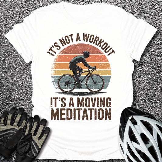 Moving Meditation T-Shirt in White / S from CycleTees