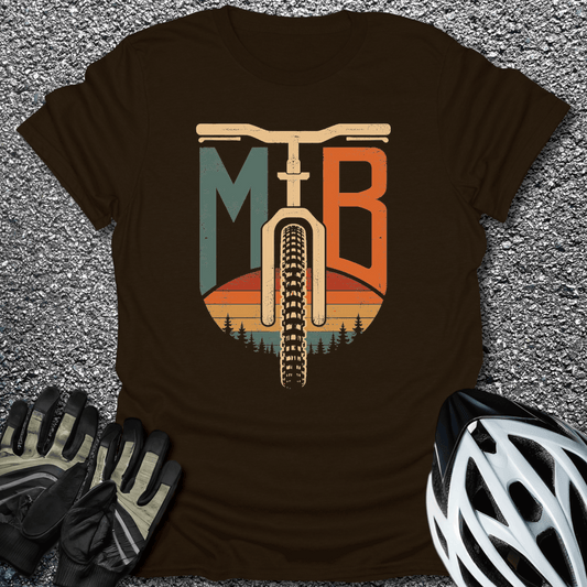 MTB Sunset T-Shirt in Dark Chocolate / S from CycleTees