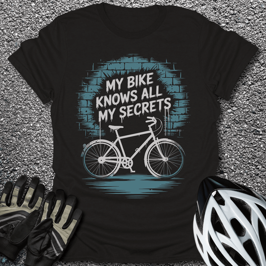 My Bike Knows T-Shirt in Black / S from CycleTees
