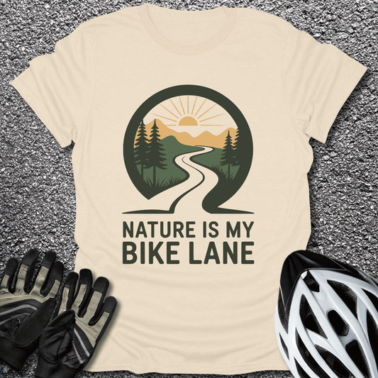 My Bike Lane T-Shirt in Natural / S from CycleTees