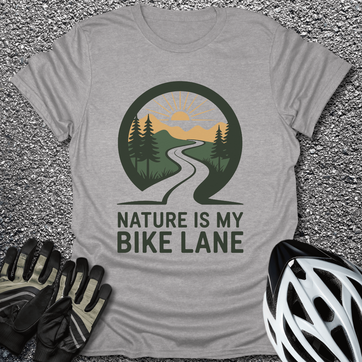 My Bike Lane T-Shirt in Sport Grey / S from CycleTees