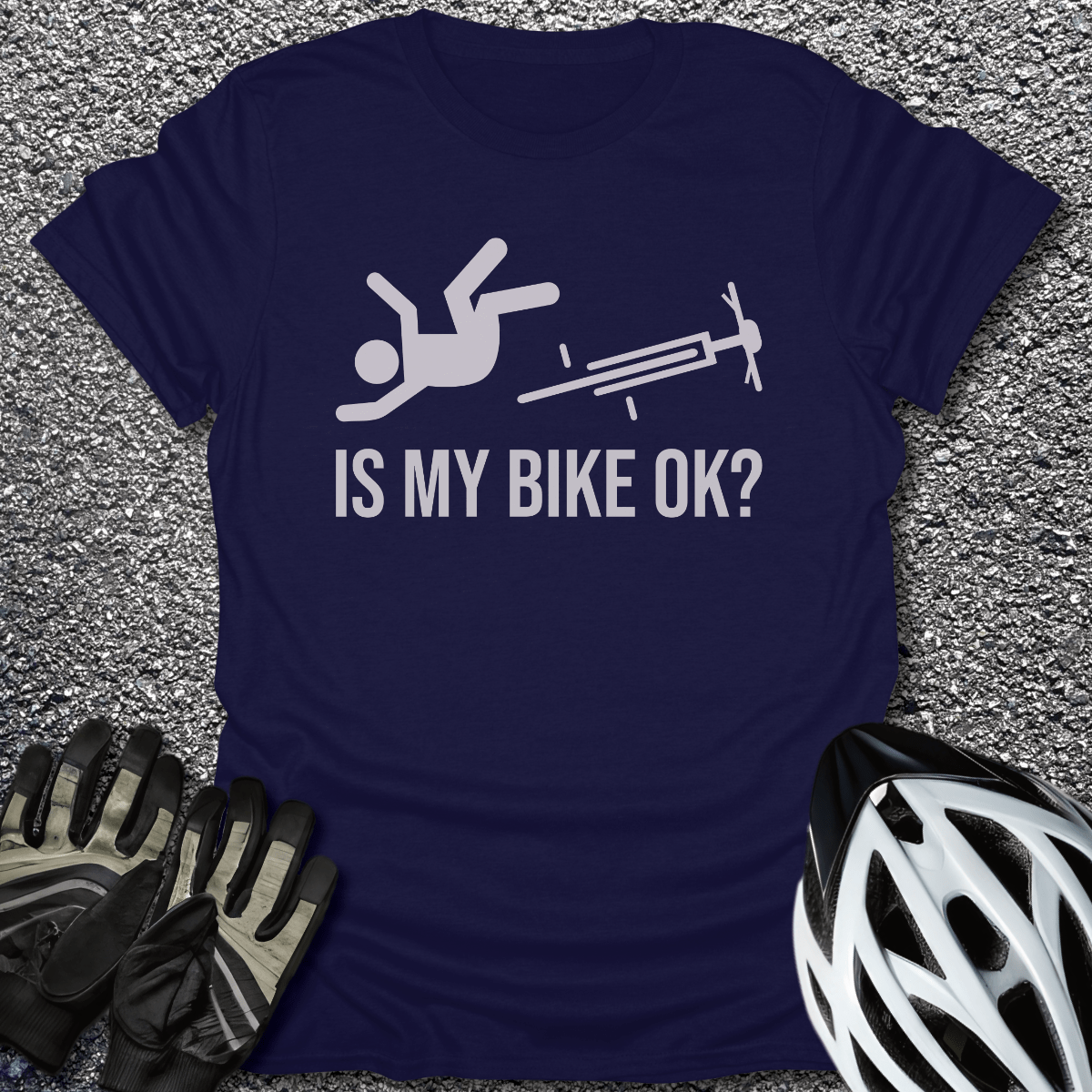 My Bike OK T-Shirt in Navy / S from CycleTees