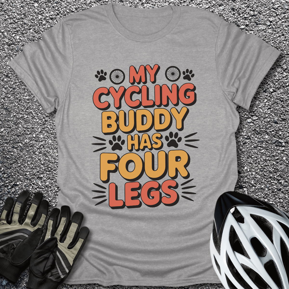 My Cycling Buddy T-Shirt in Sport Grey / S from CycleTees
