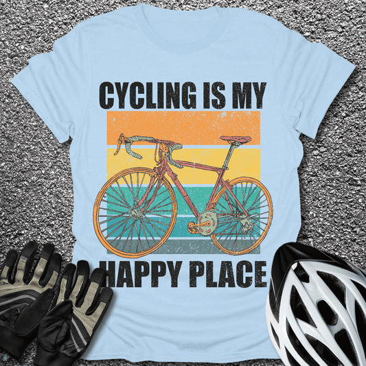 My Happy Place T-Shirt in Light Blue / S from CycleTees