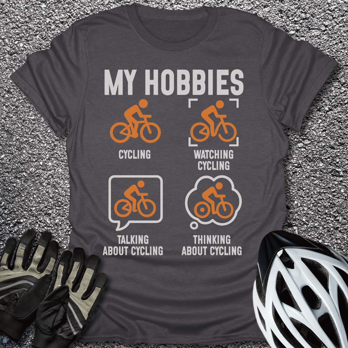 My Hobbies T-Shirt in Dark Heather / S from CycleTees