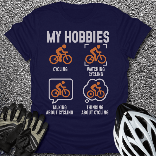 My Hobbies T-Shirt in Navy / S from CycleTees